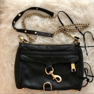 Rebecca Minkoff Mini M.a.c in black leather
